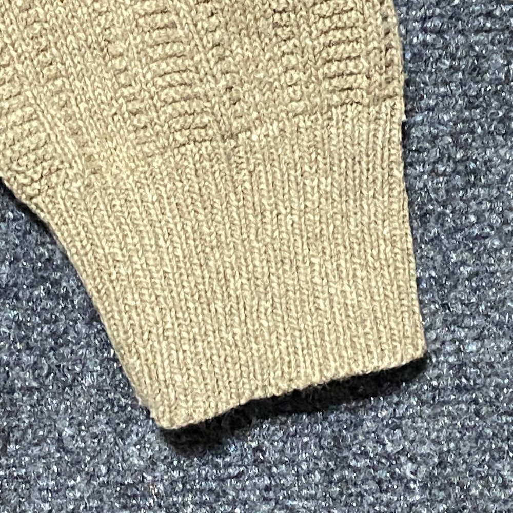 Vintage Sedgefield Mens Tan Deer Embroidered V Neck Knit Sweater XL Made in USA - Picture 5 of 9